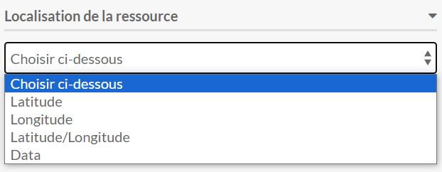 Mappage de localisation de la ressource
